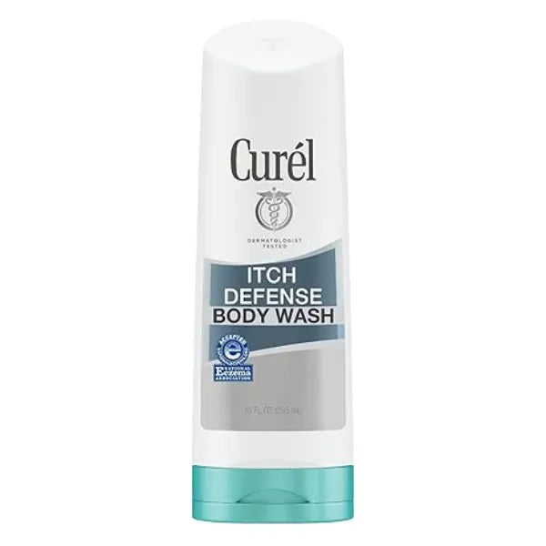 Curel Itch Defense Calming Daily Cleanser, Body Wash, Soap free Formula, for Dry, Itchy Skin, with Hydrating Jojoba and Olive Oil