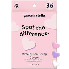 grace & stella Award Winning Pore Strip Pimple Patches for Face Heart Hydrocolloid Zit Stickers that Help Soothe & Conceal Breakouts Cute Patches Dermatologist Tested.