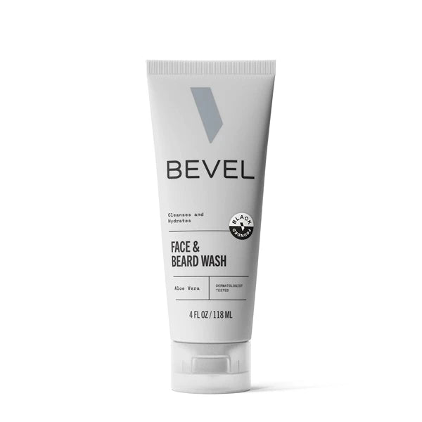 Bevel Face & Beard Wash for Men with Witch Hazel & Aloe Vera – Hydrating & Brightening Men’s Facial Cleanser, Softens Beard, 4 fl oz Each (Single or Pack of 2)