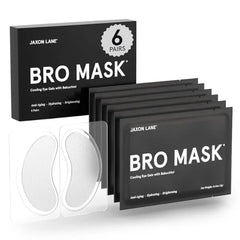 JAXON LANE Bro Mask Under Eye Patches for Men with Hydrogel (6 pairs) - Anti-Aging Korean Eye Masks for Dark Circles and Puffiness - Perfect Skin Care Stocking Stuffers for Men