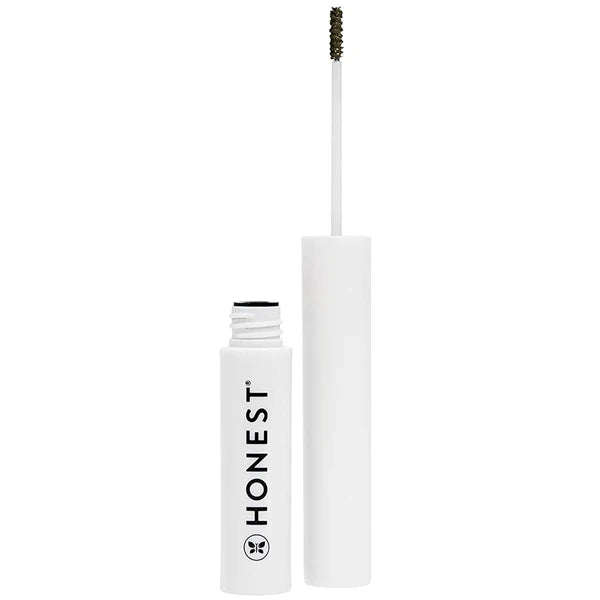 Honest Beauty Honestly Healthy Brow Gel for Fuller Looking Brows | Strengthens + Adds Volume | Castor Oil + Red Clover Extract | EWG Verified, Vegan, Cruelty Free | Soft Black