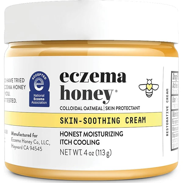 ECZEMA HONEY Original Skin-Soothing Cream - Organic Hand & Body Eczema Relief - Natural Honey Lotion for Dry, Itchy, & Irritable Skin (4 Oz)