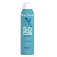 BLUE LIZARD Sensitive Mineral Sunscreen Spray SPF 50+ – Zinc Oxide Broad Spectrum UVA/UVB Protection, Water-Resistant 5(fl oz)