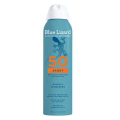 BLUE LIZARD Sport Mineral Sunscreen Spray SPF 50+ – Zinc Oxide Broad Spectrum UVA/UVB Protection, Water-Resistant, Vegan 5 (fl Oz)