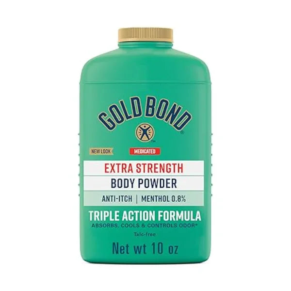 Gold Bond Medicated Talc-Free Extra Strength Body Powder– Cooling & Itch Relief, 10 oz