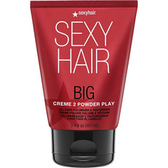 SexyHair Big Creme 2 Powder Play All Over Volumizer and Texturizer, 3.4 Oz | Up to 100% More Volume | Creme to Powder Formula | All Hair Types