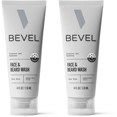 Bevel Face & Beard Wash for Men with Witch Hazel & Aloe Vera – Hydrating & Brightening Men’s Facial Cleanser, Softens Beard, 4 fl oz Each (Single or Pack of 2)
