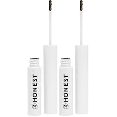 Honest Beauty Honestly Healthy Brow Gel for Fuller Looking Brows | Strengthens + Adds Volume | Castor Oil + Red Clover Extract | EWG Verified, Vegan, Cruelty Free | Soft Black