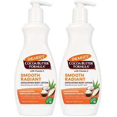 Palmer's Cocoa Butter Formula Retexture & Renew Exfoliating Body Lotion for Rough & Bumpy Skin, Triple Action Moisturizers + AHAs, Pump Bottle, 13.5 Ounce