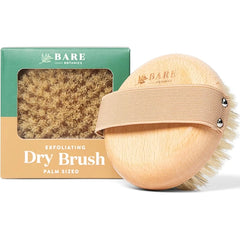 Bare Botanics Dry Brushing Body Brush Set –  Long Handle Back Scrubber & Handheld Lymphatic Drainage Brush – Natural Boar Bristles, Silicone Grip, Gentle Exfoliation for Smooth & Glowing Skin