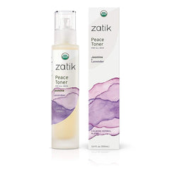 Zatik Naturals Organic Skincare Duo – Peace Toner with Jasmine & Lavender + Solar Mineral Sunscreen with Argan & Moringa | Vegan, Non-GMO, pH Balanced, Clean Facial Care