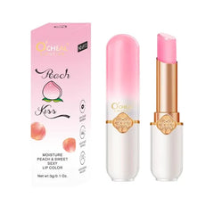 O'CHEAL Color Fruit Lipstick Peach Temperature Changing Lip balm Moisturizing Waterproof Long Lasting Moisturizes Lip Balm