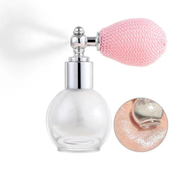 Lezero Face & Body Glitter Highlighter Spray (Pearl White & Champagne) – Loose Shimmer Powder, Long-Lasting Makeup for Rave, Festival, Halloween & Party