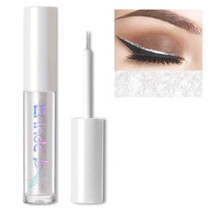 Erinde Liquid Glitter Eyeshadow Eyeliner, Metallic Shimmer Glitter Eyeshadow Liner, High Pigment Colored Eyeliner, Waterproof Long Lasting Sparkle Christmas Eye Makeup for Women