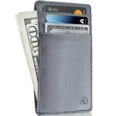 Access Denied RFID Blocking Front Pocket Wallet - Mini Slim Leather Card Holder