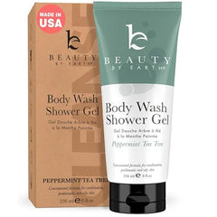 Beauty by Earth Vanilla Coconut Shower Gel Body Wash USA Made with Organic Ingredients Moisturizing Cleansing Gel for Women, Gentle & Non Toxic Daily Wash for Sensitive Skin, Clean Body Soap Liquid