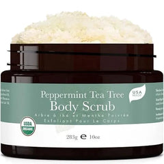Beauty by Earth Organic Vanilla Coconut Body Scrub USA Made Sugar Scrub Natural Ingredients, Moisturizing Body & Foot Exfoliator for Dry and Sensitive Skin