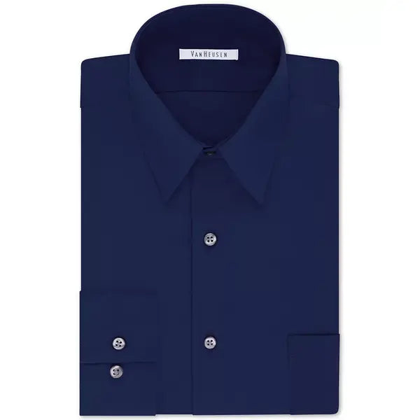 Van Heusen Men's Fit Poplin Solid Dress Shirt