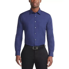 Van Heusen Men's Poplin Dress Shirt, Classic-Fit, Point Collar