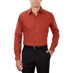 Van Heusen Men's Classic-Fit Point Collar Poplin Dress Shirt