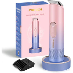 PRITECH Bikini Trimmer for Women - Rechargeable Pubic Hair Trimmer for Sensitive Skin, Wet&Dry Use, Pain-Free Electric Razor&Shaver with Standing Recharge Dock, Ideal Gift for Women