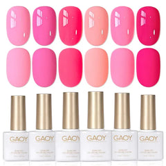 GAOY 6-Color Soak-Off UV Gel Nail Polish Sets