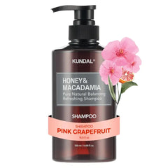 KUNDAL Honey & Macadamia Natural Shampoo Korean Hair Care Shampoo Damage Repair Strengthen, Nourish, with Honey, Argan Oil, Macadamia Oil, Free Paraben & Sulfate 16.9 fl oz (Cherry Blossom)