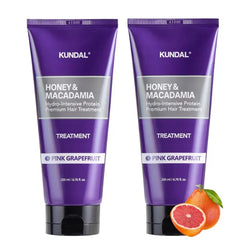 KUNDAL Honey & Macadamia Natural Conditioner Korean Hair Care Damage Repair, Deep Hydration, Long Lasting Fragrance, with Honey, Macadamia Oil 6.76fl oz (Pack of 2) (Fuzzy Navel)
