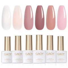GAOY 6-Color Soak-Off UV Gel Nail Polish Sets