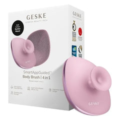 GESKE Body Brush 4 in 1 Design with Metal Ring Cleansing Brush for the Entire Body Professional Deep Cleaning Soft Silicone Bristles Ergonomic Two Finger Design