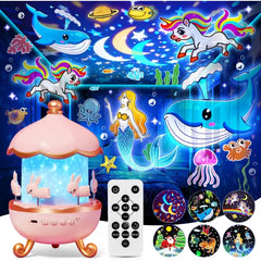 Staryou Ocean Baby Night Light Projector Sensory Toys for 1,2,3,4,5 year old Boys