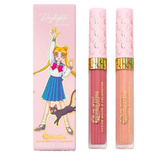 ColourPop x Sailor Moon Ultra Lip Set - High-Shine, Non-Sticky & Hydrating Pink Lip Gloss & Diffused Matte Lipstick Set with a Flexible Paddle Applicator