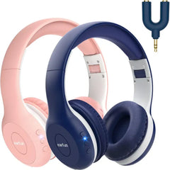 EarFun K2 Kids Bluetooth Headphones, Kids Headphones with Volume Limited, 40H Playtime, Built-in Mic, Stereo Sound, Foldable Over-Ear Headphone for School/Travel/iPad/Tablet