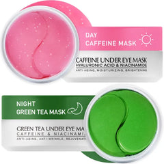 Enaskin Naturals Under Eye Patches Kit 120 Pcs, Eye Mask for Dark Circles, Puffiness and Wrinkles - Day & Night Skin Treatment Pads