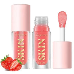BANGFENG Lip Glow Oil – Hydrating, Non-Sticky Plumping Lip Gloss & Tinted Lip Balm | Long-Lasting Moisturizing Shine, Big Brush Head
