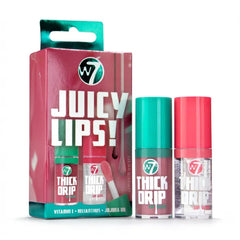 W7 Juicy Lips Thick Drip Lip Gloss Duo Too Close and in the Clear