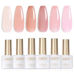 GAOY 6-Color Soak-Off UV Gel Nail Polish Sets
