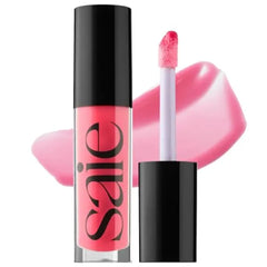 Saie Glossybounce - Hydrating Lip Gloss and Tinted Lip Oil Hybrid with Hyaluronic Acid & Jojoba Oil for Non-Sticky, Ultra-Shiny, Plump & Soft Lips - Everyday Makeup Essential