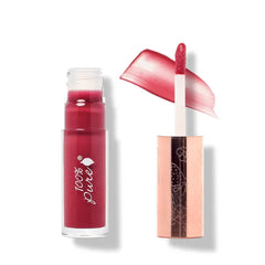100% PURE Lip Gloss (Fruit Pigmented), Pink Caramel, High Shine, Moisturizing, Natural Lip Gloss, Sheer Finish, Tinted Lip Gloss w/Cocoa Butter, Vitamin E - 0.14 Fl Oz