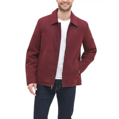 Men's Classic Front-Zip Filled Micro-Twill Jacket