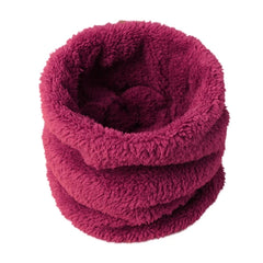 Povozer Kids Girls/Boys Winter Knitted Infinity Scarf Polar Fleece Neck Warmer