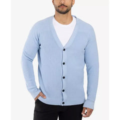 X-Ray Men's Basic Ribbed Cardigan