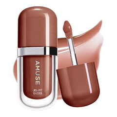 Amuse SEOUL Jel Fit Tinted Lip Gloss, Ultra Shine Plumping Lip Stain, Hydrating Volumizing Lip Tint, Non Sticky, Long Lasting Glossy Finish, K Beauty Makeup High Shine, Buildable Color