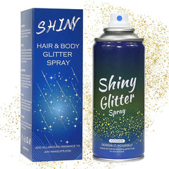 Lezero Glitter Spray for Face, Body, Hair & Clothes – Light Pink & Pure Gold Holographic Shimmer, Quick-Dry, Long-Lasting Lightweight Glitter Hairspray for Festival, Rave & Concert