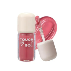TOUCH IN SOL Glassy Color Lip – Hydrating Lip Oil Gloss, Moisturizing Stain, Non-Sticky Shine, Buildable Color, Lightweight Comfortable Wear, Korean Makeup