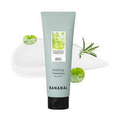 BANANAL Korean Dual Hair Pack for Smooth & Glossy Hair, Deep Conditioning Treatment with Rice Protein, Silk & Honey Extract, Dual Cream Formula for Dry, Damaged Hair