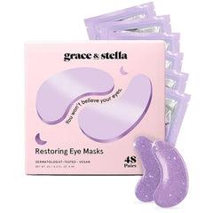 grace & stella Under Eye Mask Variety Pack Under Eye Patches for Dark Circles  With 6 Colors (3 Pairs/Color) Gel Masks Puffy Eyes for Women