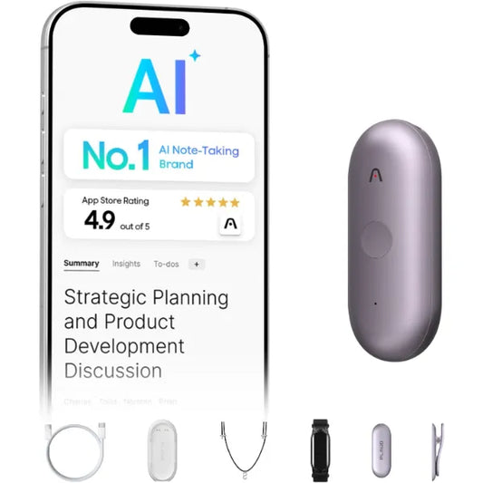 PLAUD NotePin S Smart AI Voice/Audio Recorder with 64 GB Internal Memory and Digital Operation