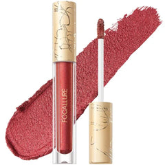 FOCALLURE Metallic Liquid Lipstick,Non Stick Cup Lip Gloss,High Impact Lip Color with Transfer-proof Wear,Long Lasting & Waterproof Lipstick Makeup for Women