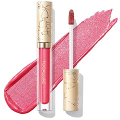 FOCALLURE Metallic Liquid Lipstick,Non Stick Cup Lip Gloss,High Impact Lip Color with Transfer-proof Wear,Long Lasting & Waterproof Lipstick Makeup for Women